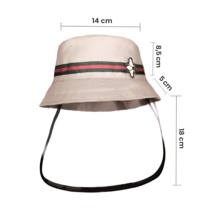 Topi Anak Anti Corona Gucci Bee Anti Droplet Plastik PVC Tebal