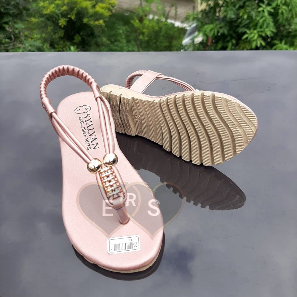 TOKOERS SDP10 Sepatu Sandal Anak Perempuan Umur 6 7 8 9 tahun - Motif Spiral