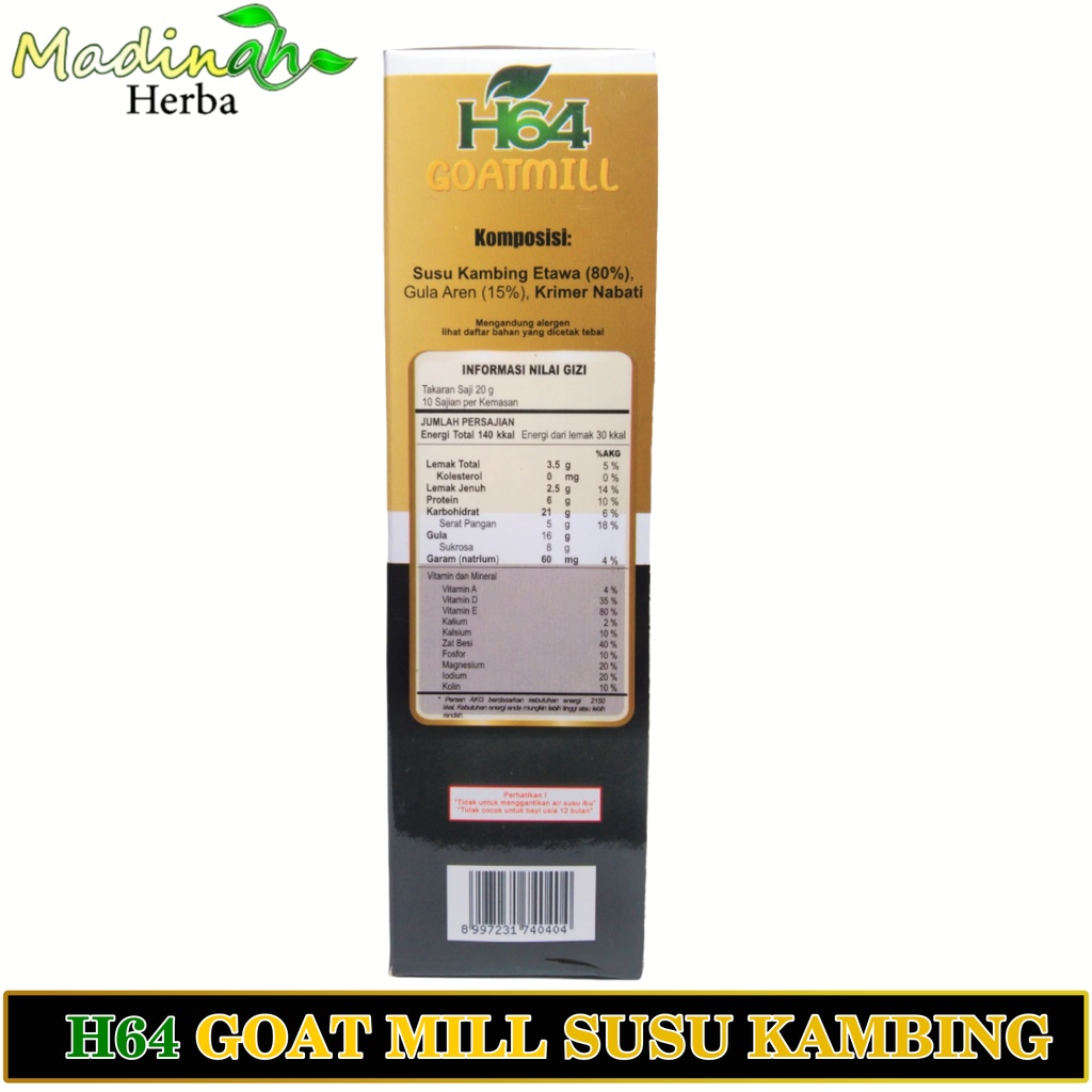 Susu Kambing Etawa Bubuk Goatmill Dengan Gula Aren H64