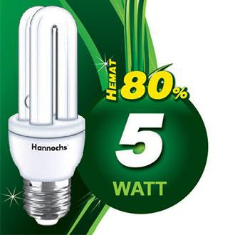 Lampu Hannochs PLC 2U, 3U ( Lampu Hemat Energi)