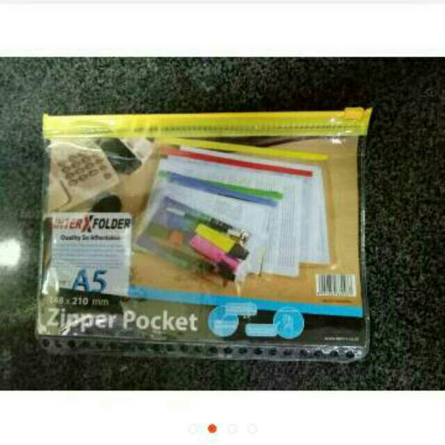 

Zipper Pocket Ziplock Binder Multifungsi A5 (20ring)