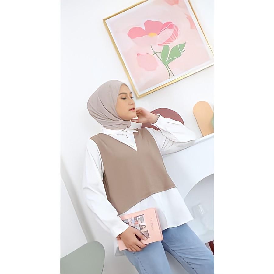 NARA BLOUSE KNIT KOMBI WOLFIS // BLOUSE WANITA-3