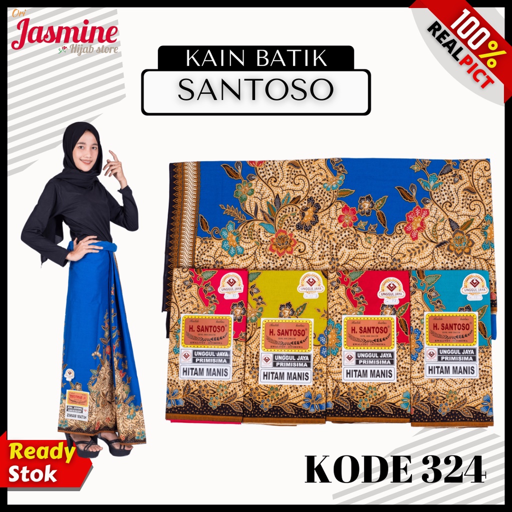 Kain Batik Jarik Wanita Santoso Hitam Manis Unggul Jaya