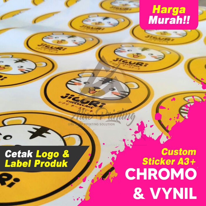

CETAK STIKER LABEL PRODUK BAHAN CROMO & VYNIL
