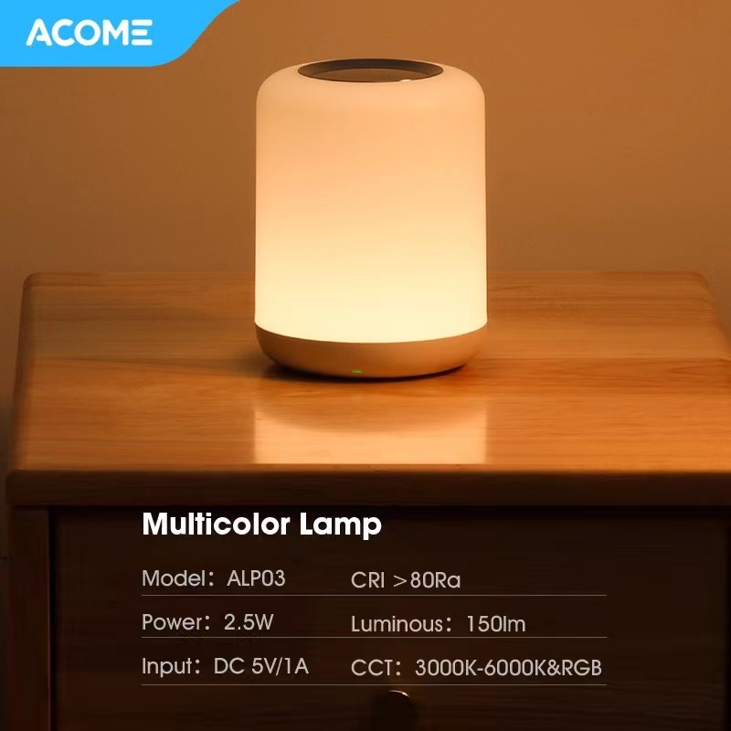 ACOME Smart Lamp Lampu Tidur Multicolor Garansi Resmi 1 tahun ALP03 White