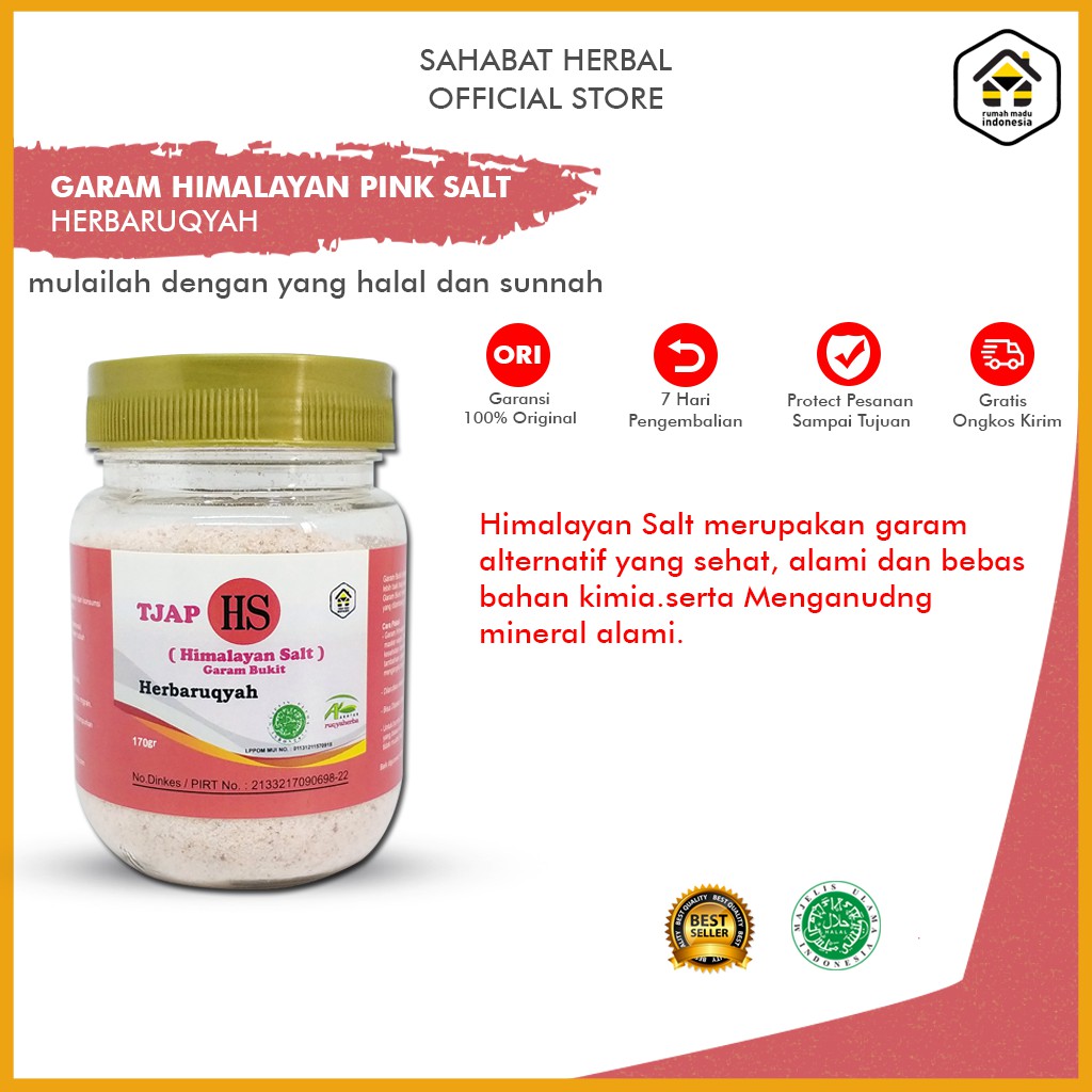

Garam Himalaya Original | Himalayan Pink Salt | Himsalt Original Premium | Garam Himalaya 170 Gram