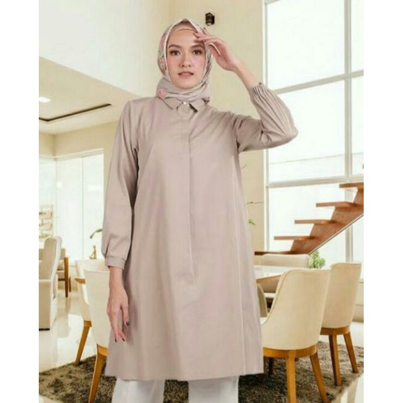 ATASAN POLOS MUSLIM AZKIA TUNIK ZOYA free gift cantik