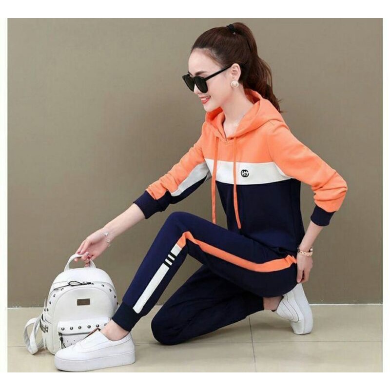 Jogging set wanita baju olahraga wanita training set