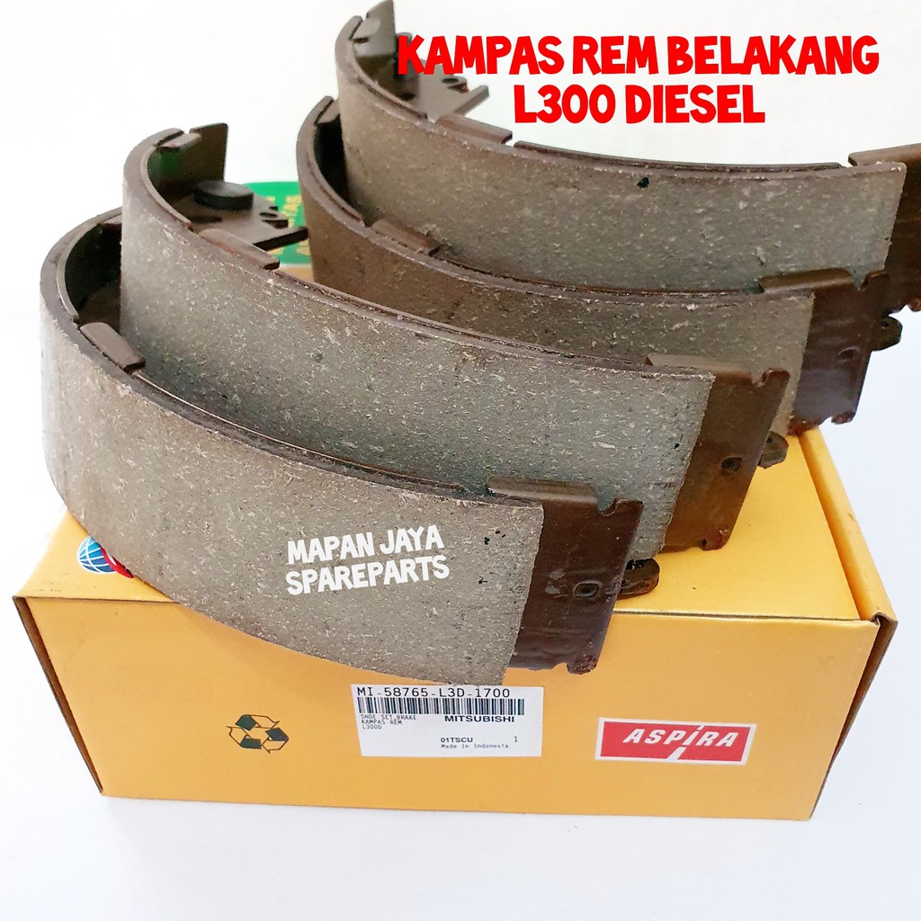 ASPIRA BRAKE SHOE - KAMPAS REM BELAKANG L300 DIESEL / KUDA DIESEL