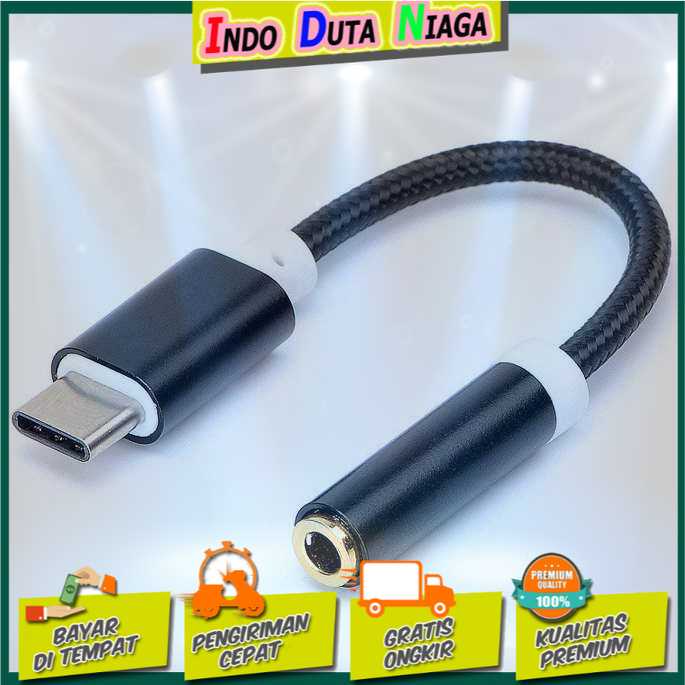 IDN TECH - Adapter USB Type-C ke 3.5mm Audio Port Braided - PJ1645-01