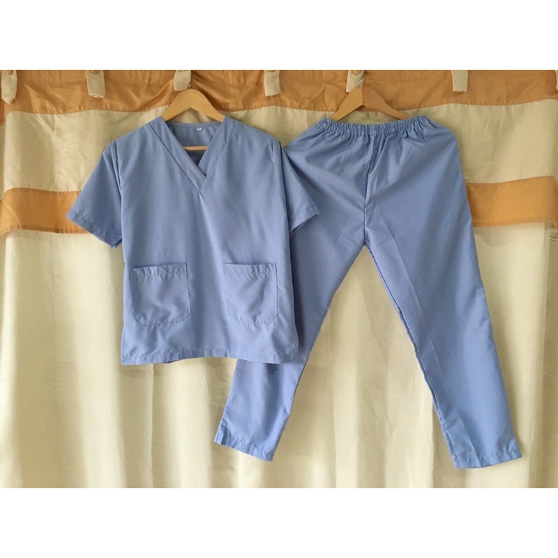 Baju Jaga / Baju OK / Baju OKA / Baju Operasi / Doctor Scrub / Seragam Medis / Baju Scrub-Biru langit