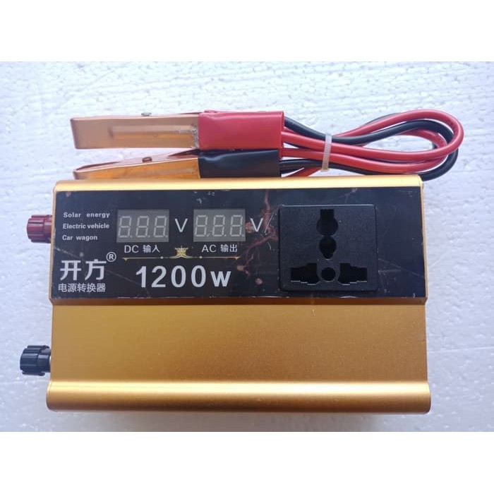 Power Inverter Intelligent digital display DC 12V to AC 1200W Watt