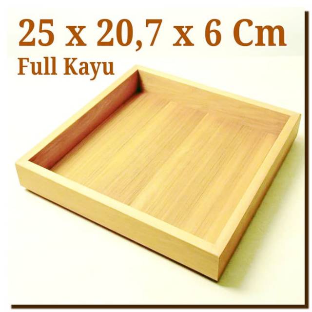 Wooden storage box 25x20,7x6 kotak full kayu nampan kotak seserahan