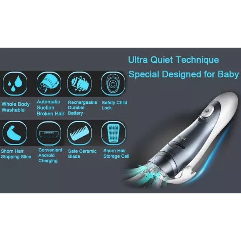 ENSSU - Automatic Inhaling Baby Hair Clipper (Alat Cukur Rambut Bayi)