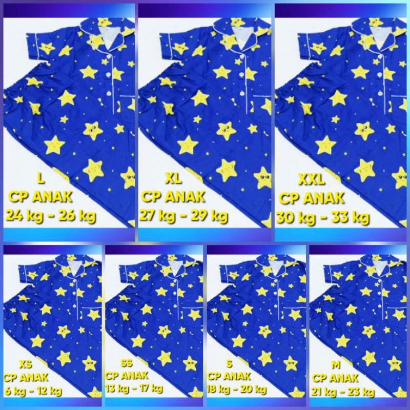 Baju tidur anak laki / perempuan / piyama / pajamas / piama katun jepang karakter kartun