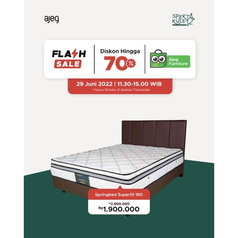 PROMO FLASHSALE SPRINGBED SUPERFIT UKURAN 160 COMFORTA