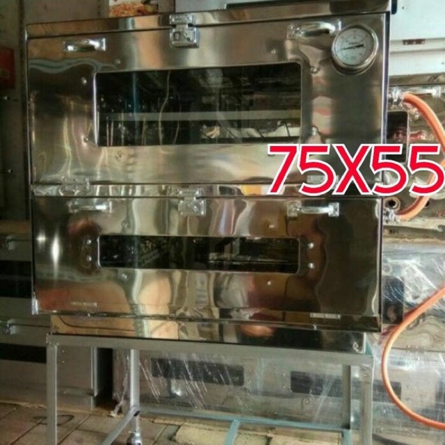 OVEN GAS STAINLESS 75x55 dan 60x55 + TERMOMETER VIA EKSPEDISI