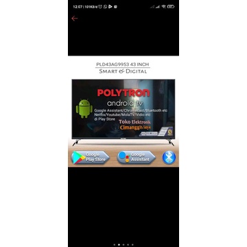 tv android Polytron 43inch android 9