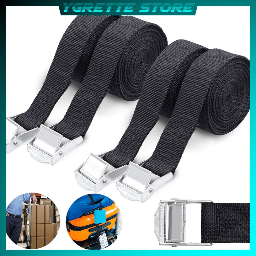 YGRETTE -Tali Strap Pengikat Barang Tie Down Cargo Belt Rope 2 Meter x 2.5 cm Motor mobil sepeda