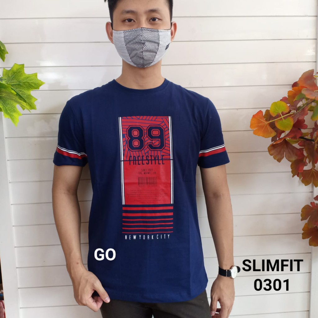 gof MAXMILLIAN KAOS D (Slimfit) Pakaian Pria Atasan Kaos Oblong Original Lengan Pendek