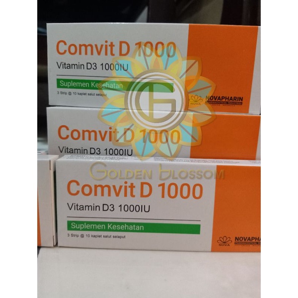 Vitamin Suplemen Novapharin Comvit D 1000 (D3 1000IU) 1 box