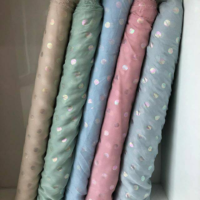 Silky Chiffon Big Polkadot