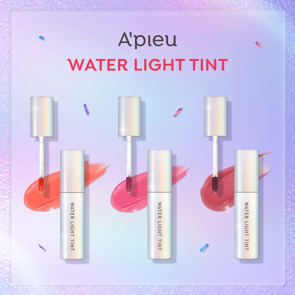 ⭐BAGUS⭐ APIEU Water Light Tint 4gr | Liptint Korea |  Lip Tint BPOM