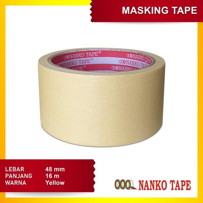 

[ varostore90 ] Nanko 48 mmx 18 Yard Masking Tape Kuning - 12 pcs