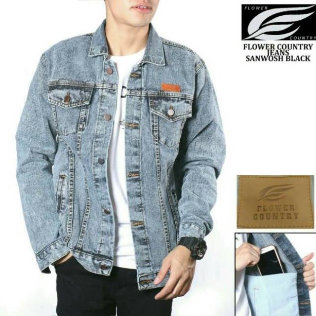 jaket jeans washed