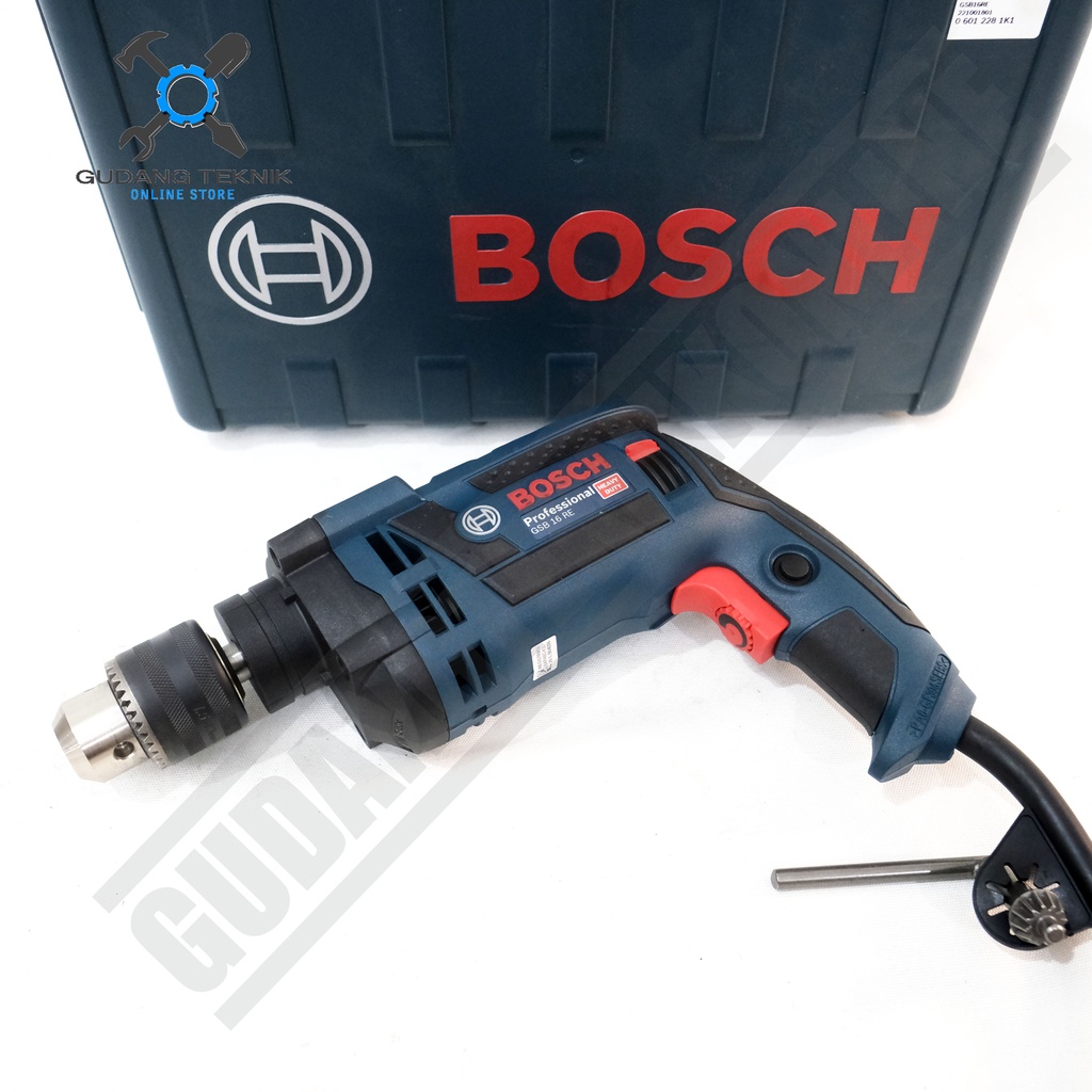 Impact Drill 16mm BOSCH GSB16RE / Mesin Bor Tangan Besi Beton Kayu 16 mm GSB 16 RE - Bor Tangan LISTRIK GSB-16RE BOSCH