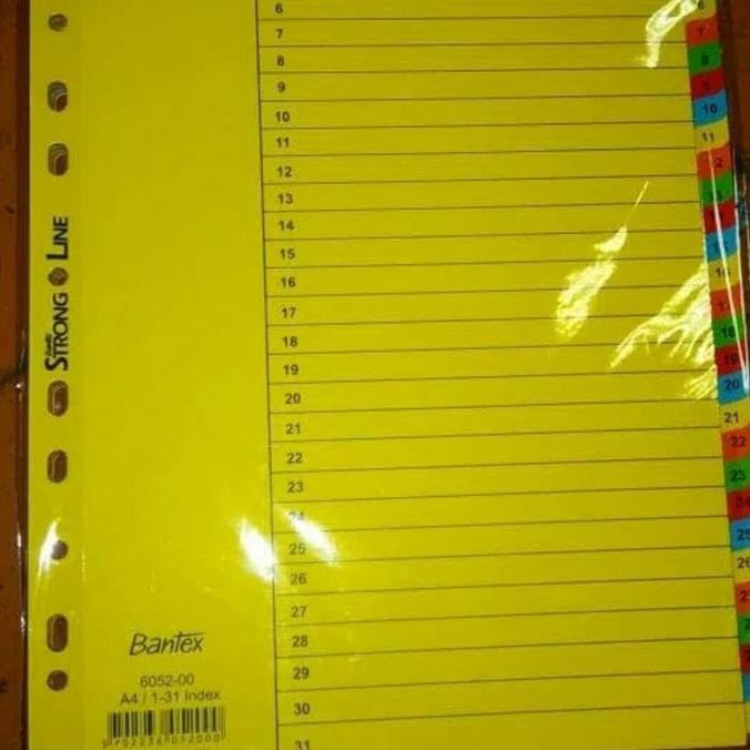 

BEST SELLER Bantex Kertas divider .Angka kertas pembatas A4 5052-00 TERJAMIN
