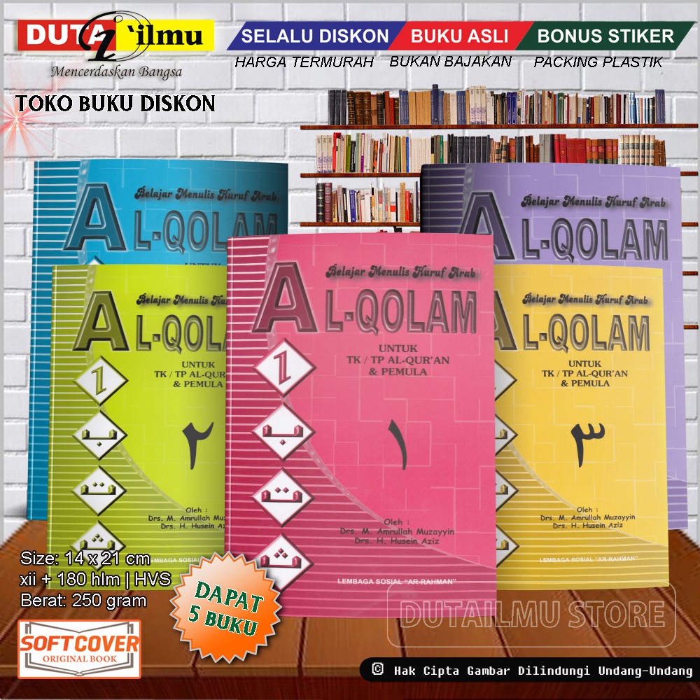 AL QOLAM Belajar Menulis Huruf Arab untuk TK - TPA & PEMULA