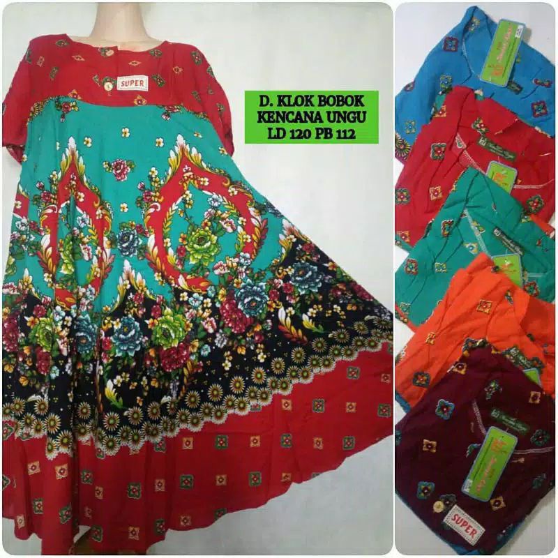 DASTER KLOK BOBOK MAYUNG KENCANA UNGU DASTER KLOK KANCING TERLARIS