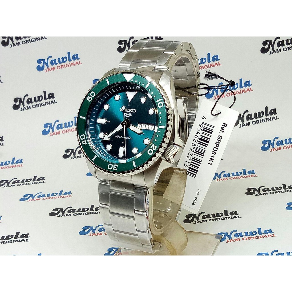 Seiko 5 Sports SRPD61K1 Automatic Green Dial - Jam Tangan Pria SRPD61