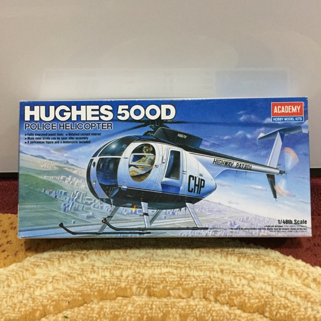 academy hobby model kits hughes 500d police helicopter