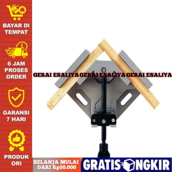 Corner Clamp Penjepit Sudut Frame Kaca Kayu 90 Derajat - CC90 - Multi Warna