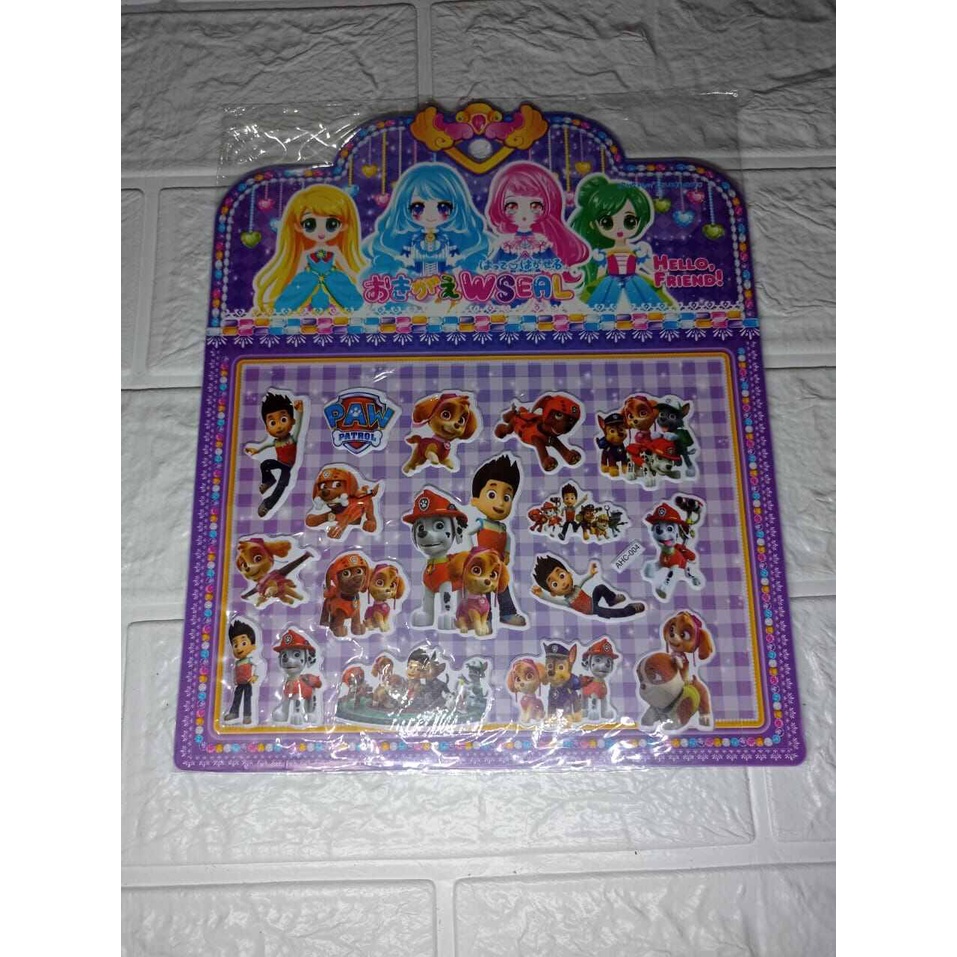 

[lembaran] sticker tempel pipi/mainan sticker anak besar