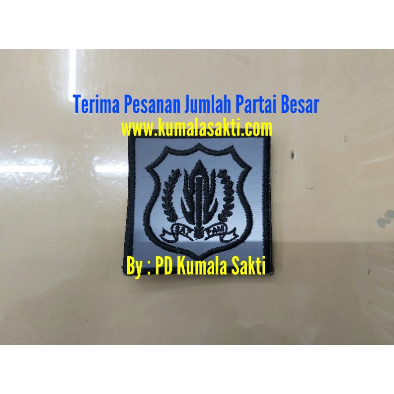 Perekat Rompi Bordir Logo Satpam Jaket Rompi-Rubber Patch Tactical-Rompi Jaring Mesh Satpam Security