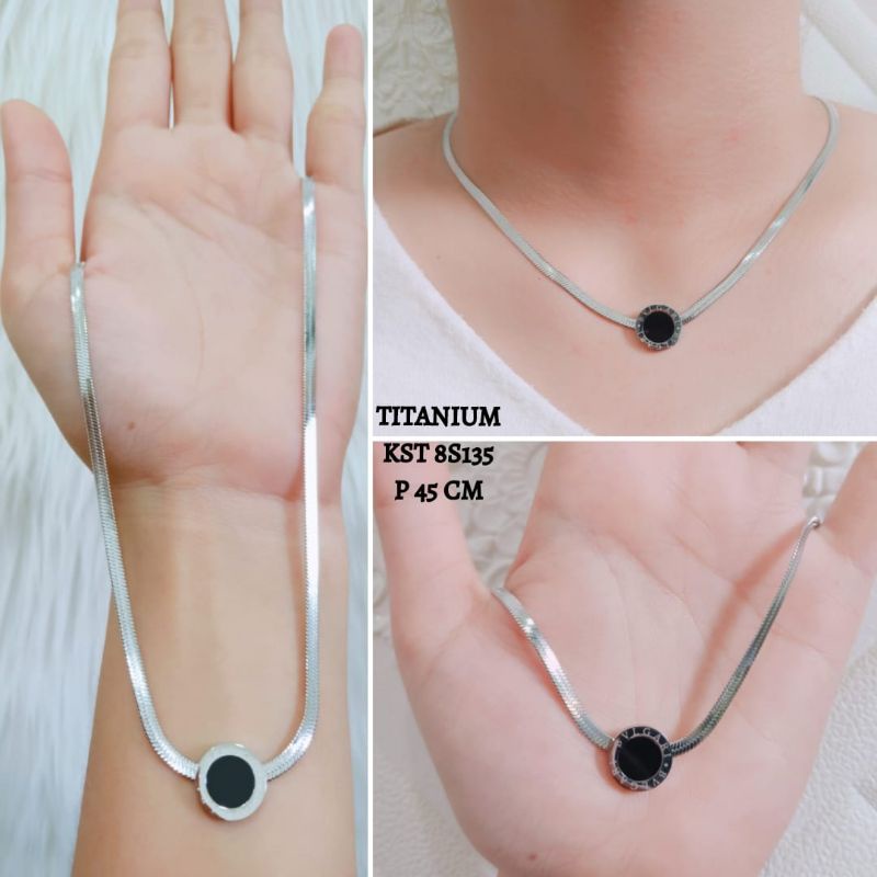 KALUNG WANITA TITANIUM BLINK KALUNG TITANIUM KEKINIAN DAN FASHION