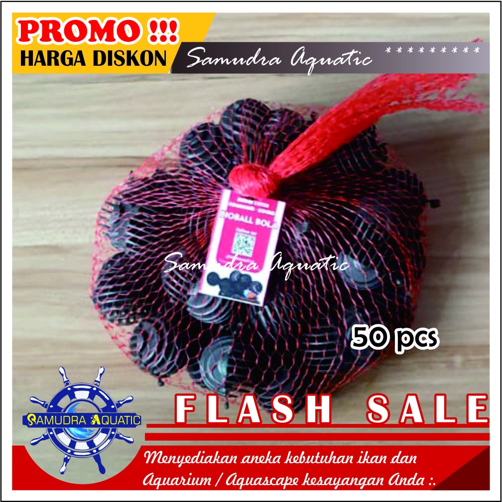 BIOBALL BOLA GOLF (Per Kantong 50pcs ), Bio Ball Biobal Bola Media Filter Aquarium Aquascape, Media Filter Kolam