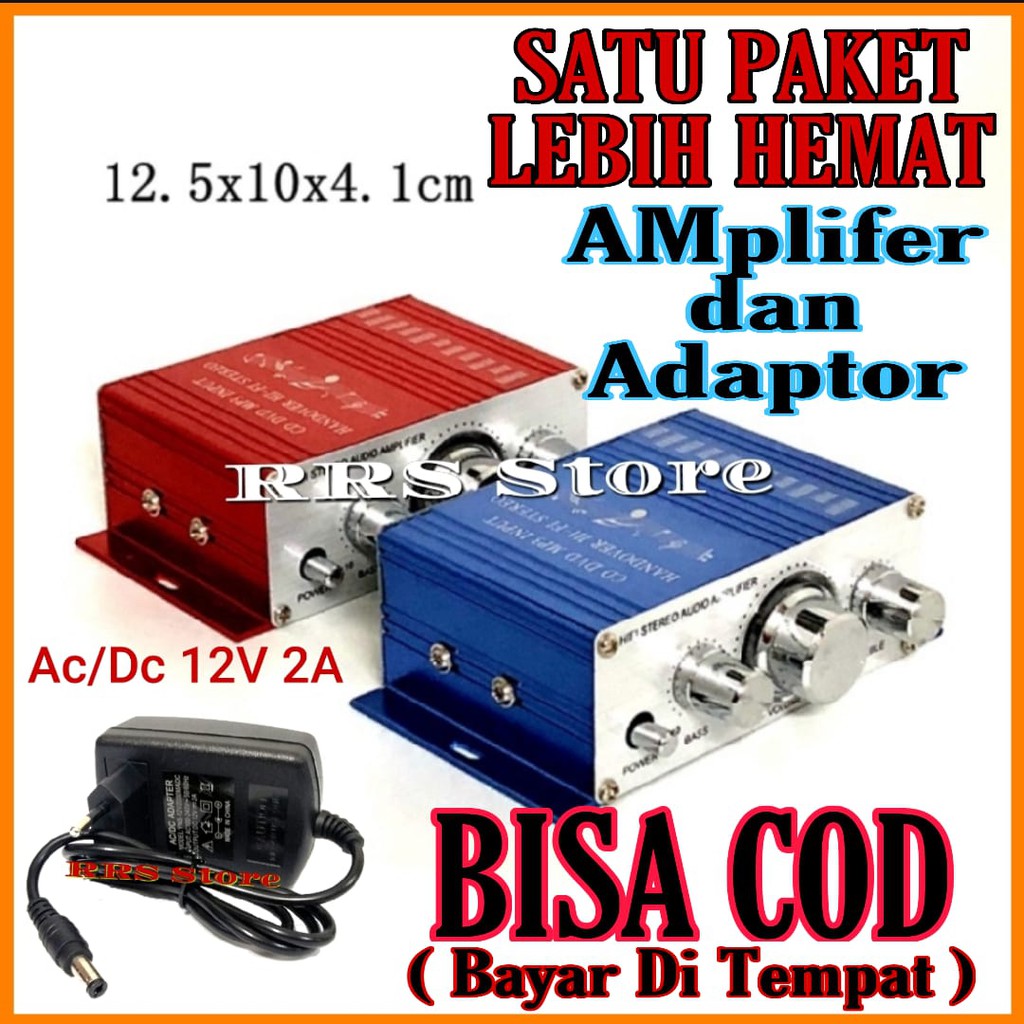 Ampli mini amplifier speaker amplier 20w Satu paket amplifer dan adaptor Lepy hi fi stereo amplifier