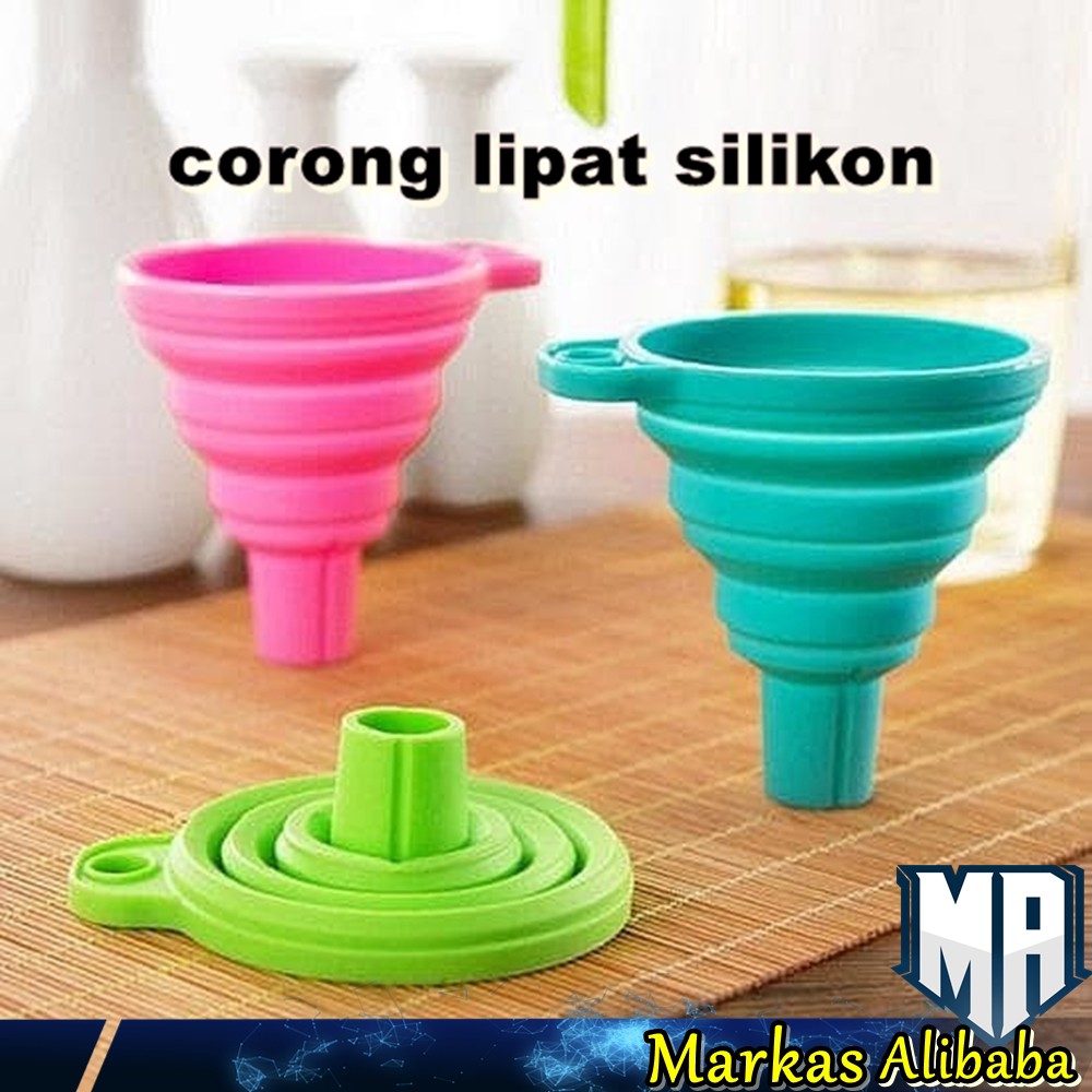 CORONG MINYAK AIR SILIKON / CORONG LIPAT SILIKON PORTABLE