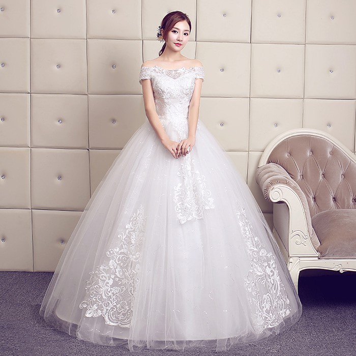 Gaun Pengantin 0260118 Putih Sabrina Wedding Gown Wedding Dress