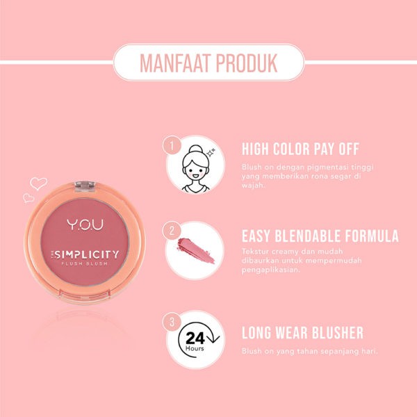 Y.O.U THE SIMPLICITY Flush Blush - 3.5g