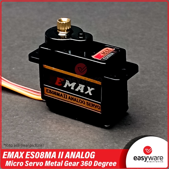 EMAX ES08MA Micro Servo Metal Steering Gear Motor 360 Degree