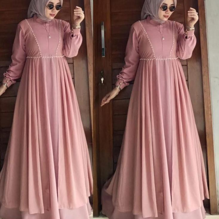 Terbagus.. Nabila dress vol.2 ALHAYA /Gamis pesta/gamis terbaru/gamis ceruty armani/gamis polos/gami