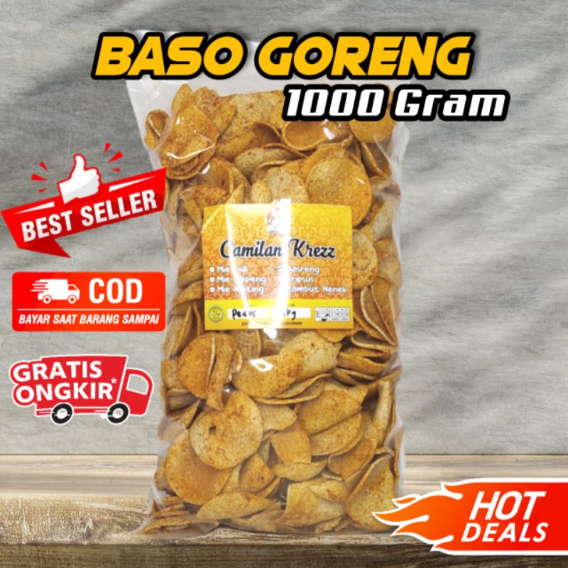 

Basreng 1kg Baso Goreng Cemilan Pedas Kiloan Milidikrezz