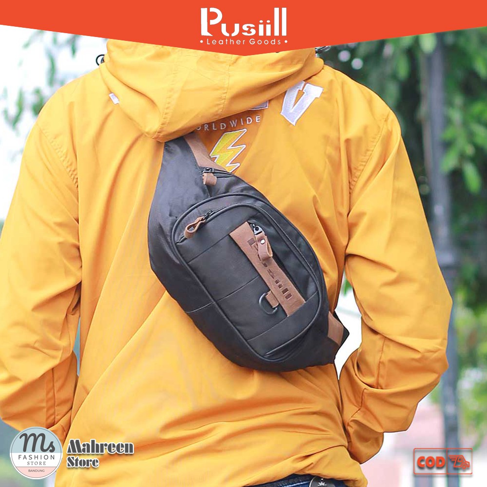 Tas Pria Tas Waistbag Tas Selempang Pria Komb Kulit Original Pusiill | XM 087