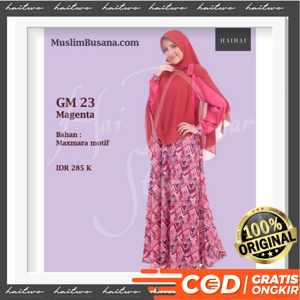 [New] Haitwo Gamis Muslimah GM 23 READY