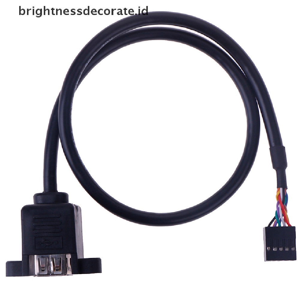 1 Pc Kabel Adapter Ekstensi 9 Pin Motherboard Header Ke 2 Port Usb 2.0 Female